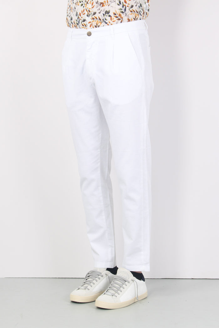Pantalone Chino Pence Bianco-7