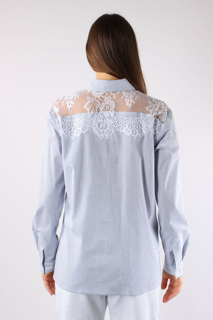 Theron Camicia Riga Inserto Pizzo Corone-3