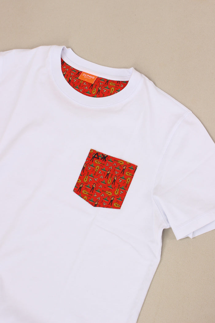 T-shirt Taschino Fantasia Bianco/rosa-3