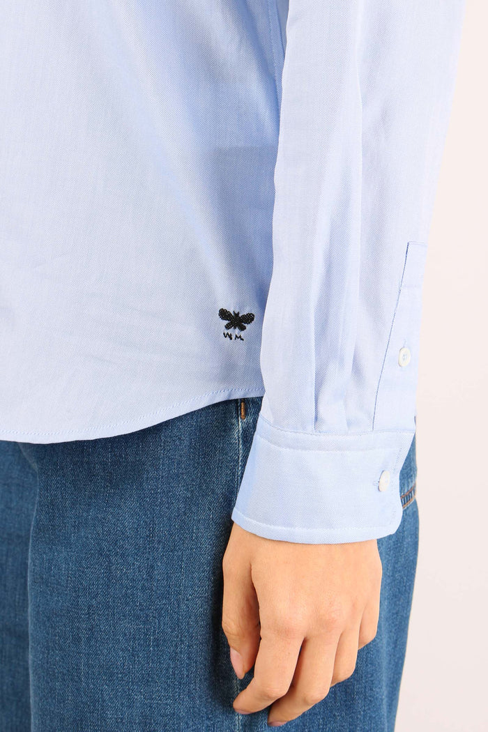 Nichel Camicia Cotone Basica Azzurro-7