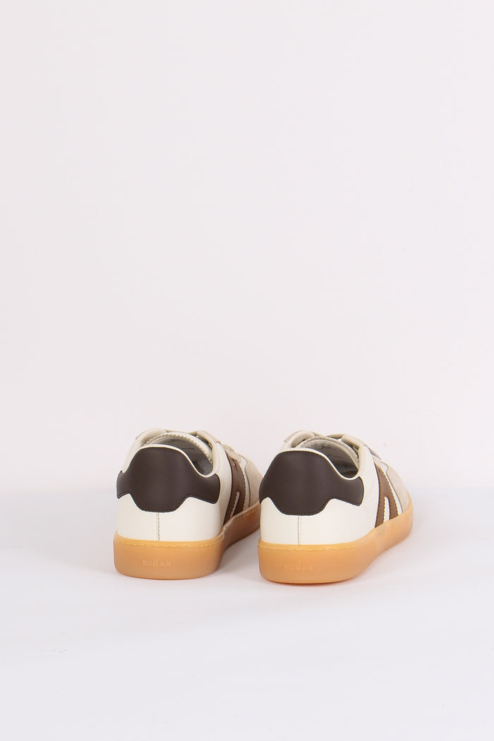 Sneaker Inserto Camoscio Beige/avorio-3