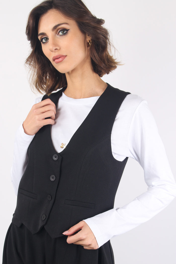 Gilet Uomo Flanella Nero-7