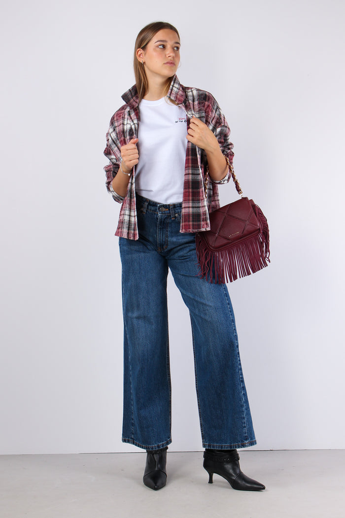 T-shirt Ricamo Kiss Ne Frega Bianco-6