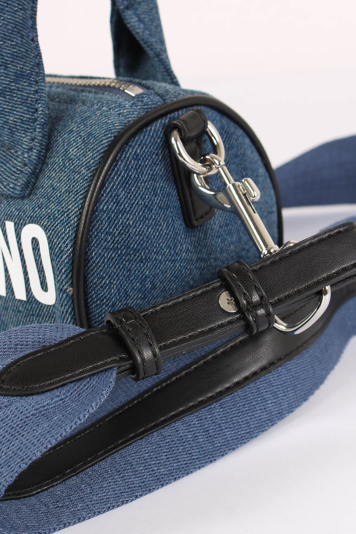 Bauletto Canvas Lettering Denim-8