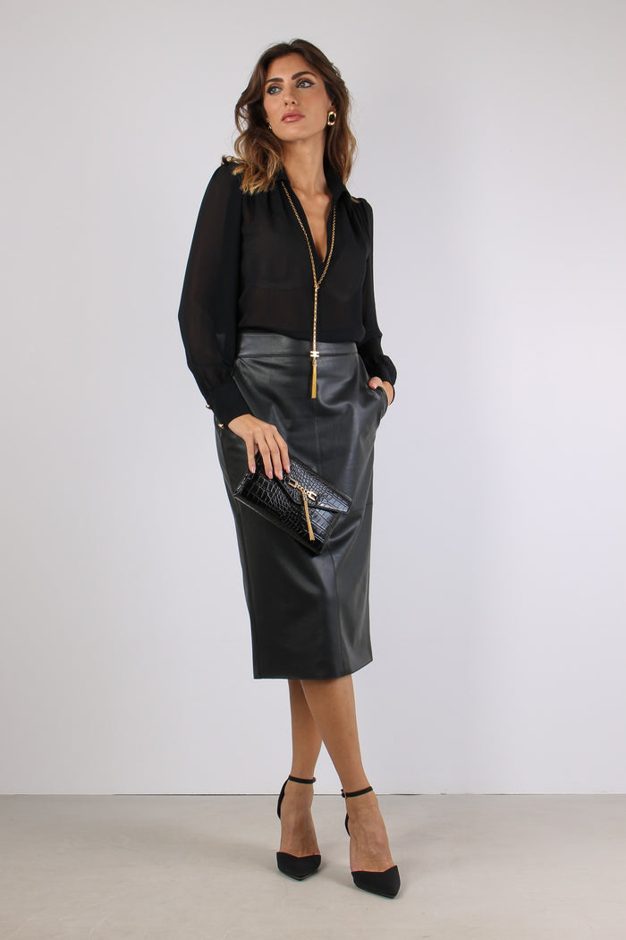 Longuette Pelle Nero-6