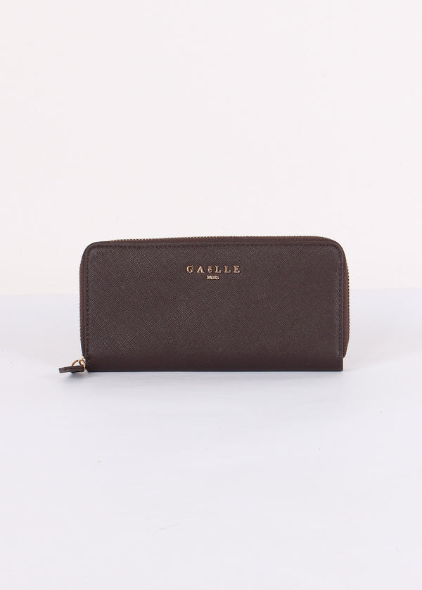 Zip Around Saffiano Moro