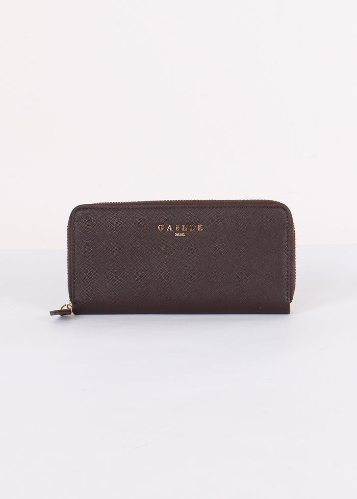 Zip Around Saffiano Moro