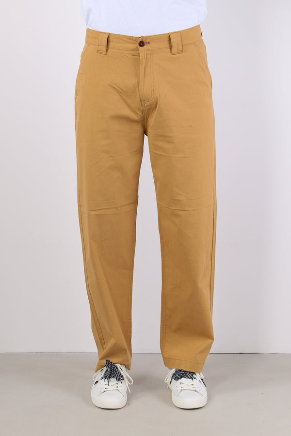 Pantalone Gamba Larga Cammello-2