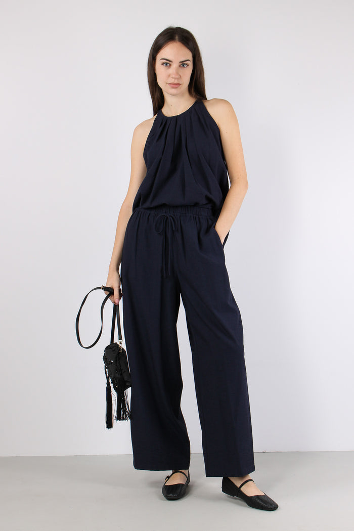 Pantalone Coulisse Blu Navy
