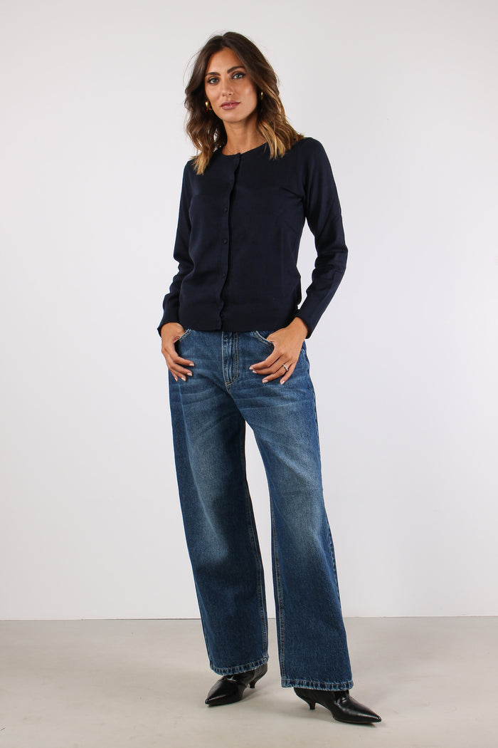 Cardigan Viscosa Blu-4