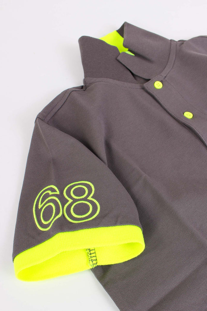 Polo Piquet Profilo Fluo Inchiostro-2