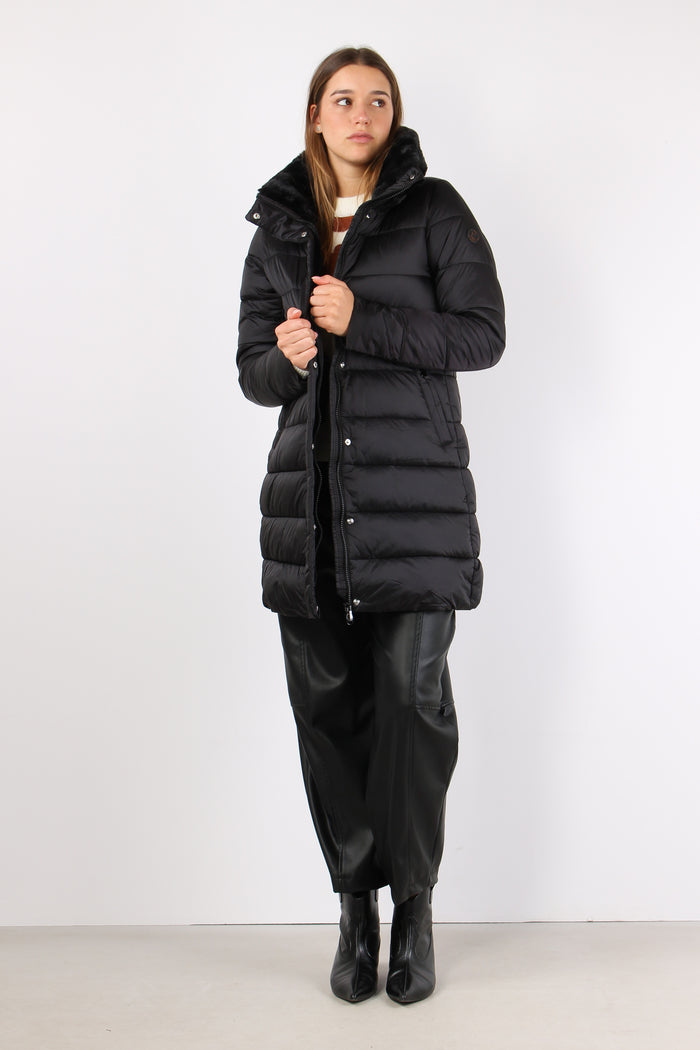 Dalea Cappotto Collo Ecopellic Black-6