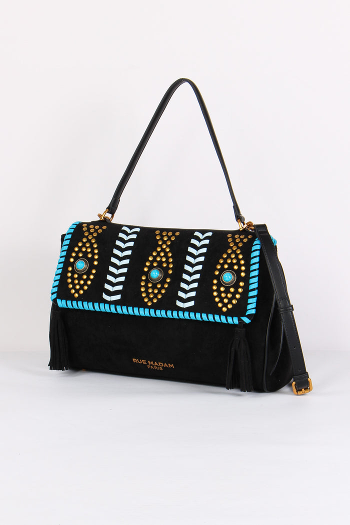 Tracolla  Suede Etnica Suede Black-2