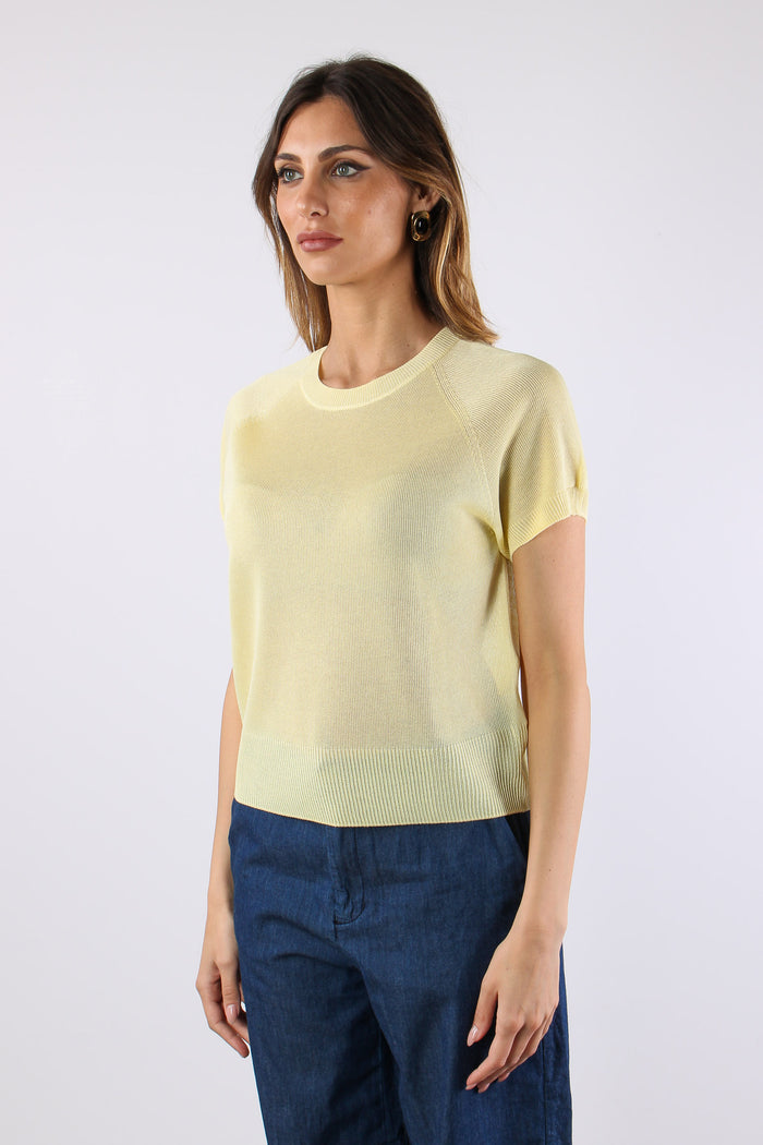 Maglia M/m Filo Cotone Giallo-3