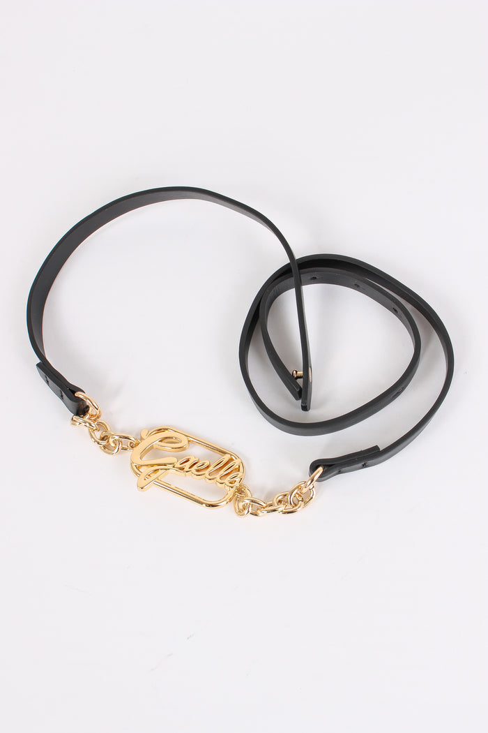 Cintura Catena Placca Nero