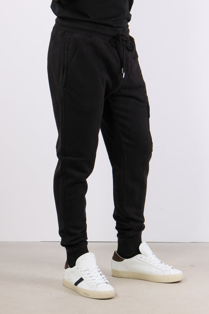 Pantalone Felpa Cargo Black-2