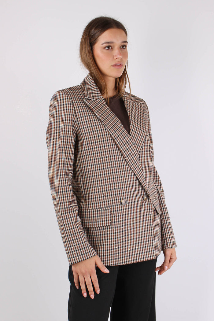 Giacca Scozzese Paillette Cammello/moro-6