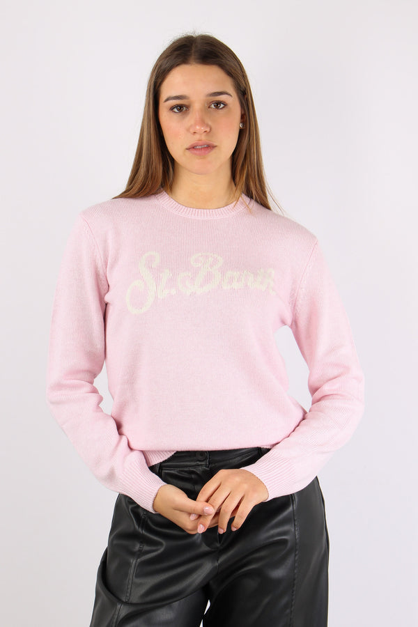 Girocollo Scritta St Barth Rosa-2