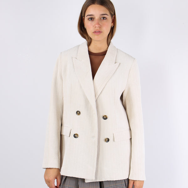 Giacca Doppiopetto Velluto Burro-2