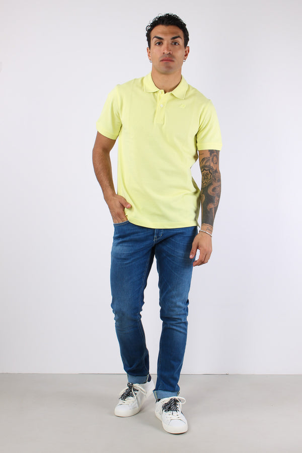 Polo Logo Tono Su Tono Yellow Lime