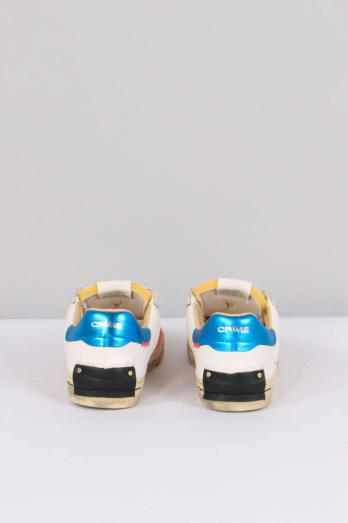 Sneakers Distressed Pacific Blue Bianco-3