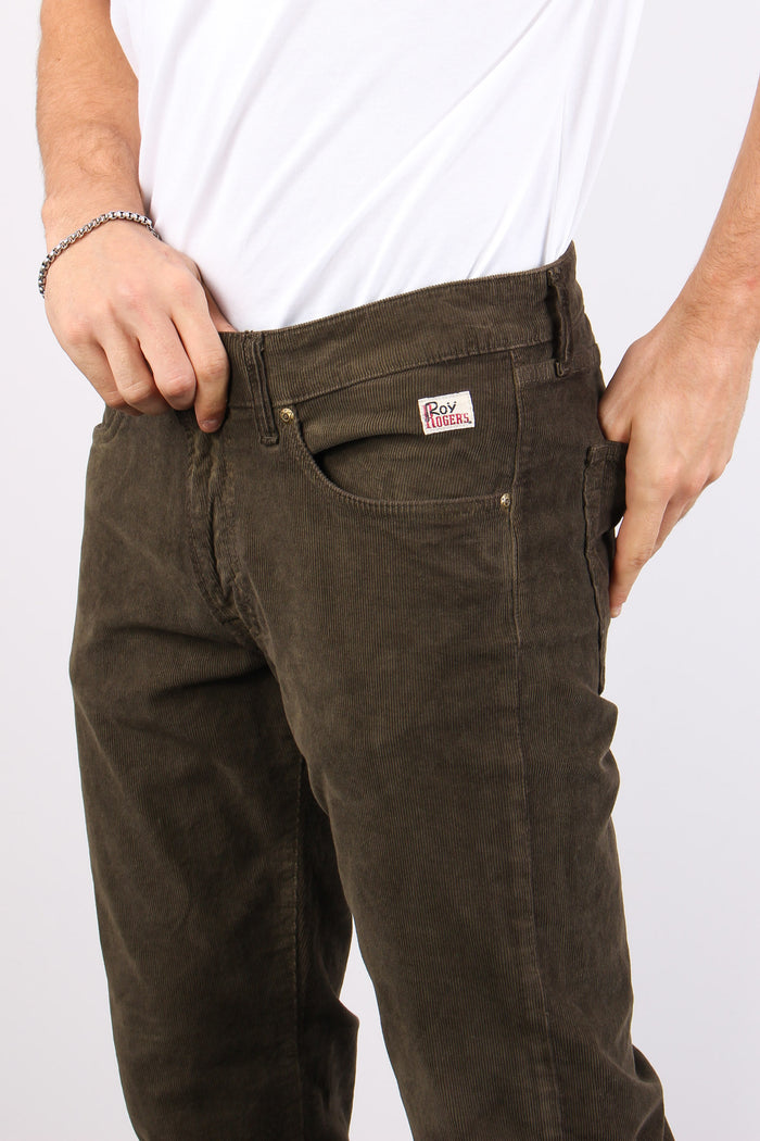 Pantalone Mille Righe Velluto Read Brown-5