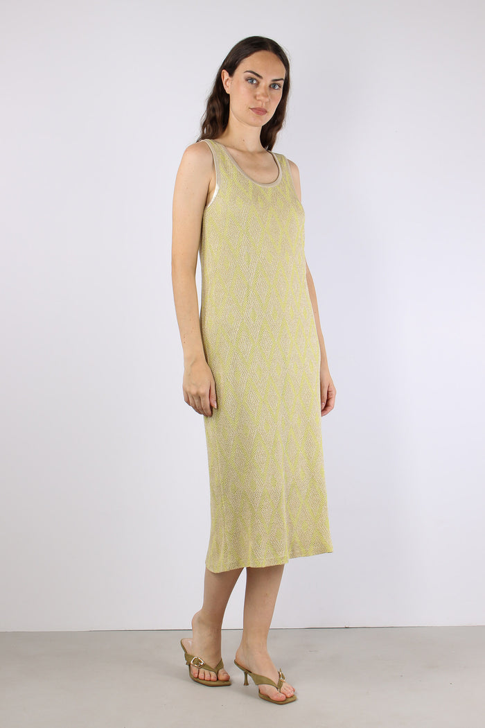 Abito Jacquard Lurex Naturale/giallo-7
