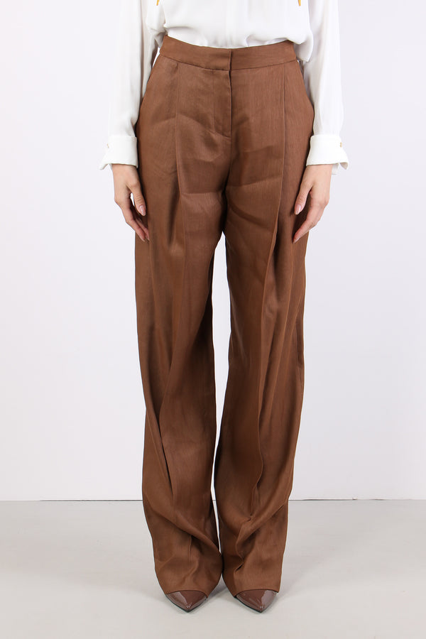 Pantalone Misto Lino Cuoio-2