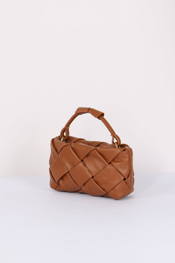 Pochette Intreccio Vera Pelle Cuoio-2
