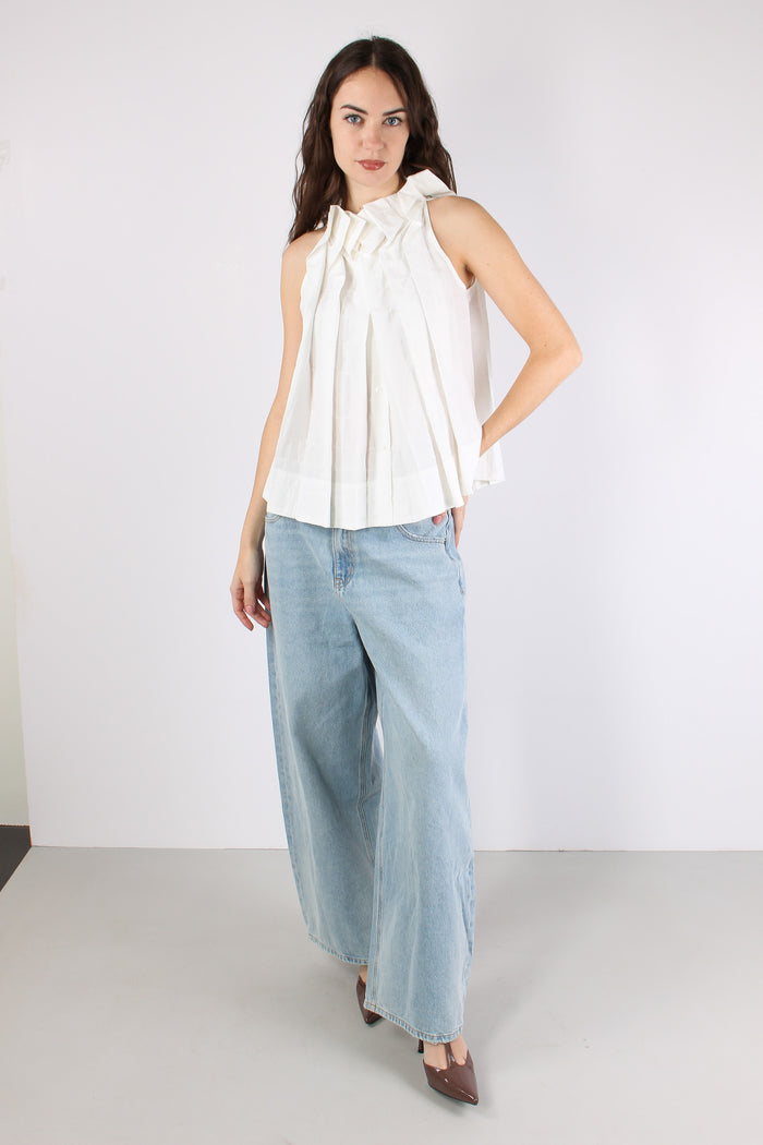 Top Scollo Omerale Bianco-5