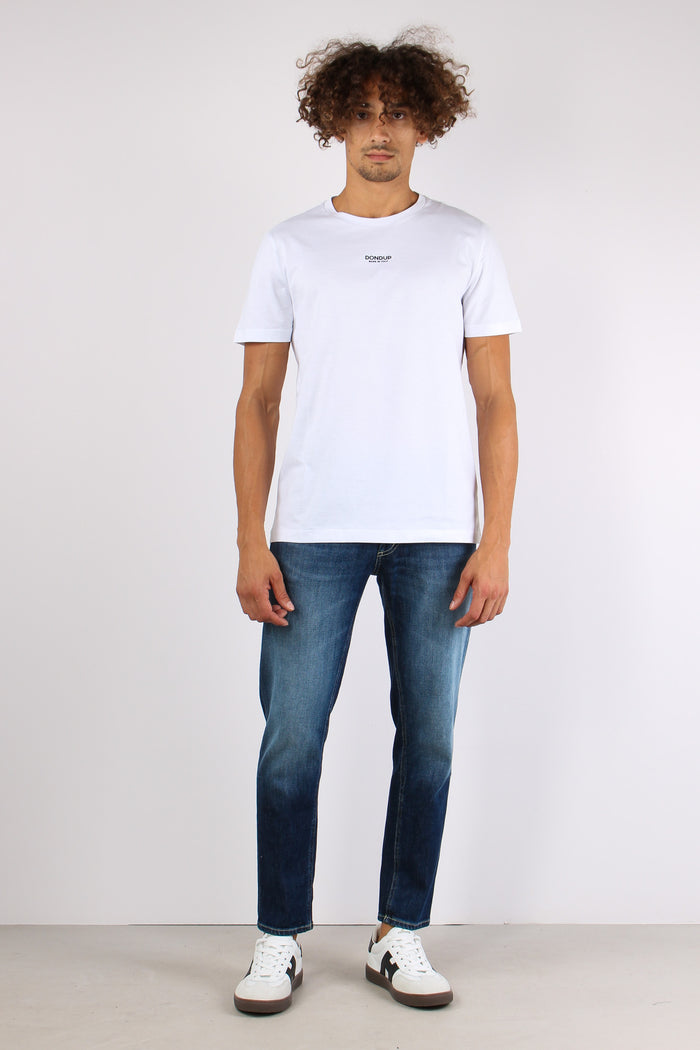 T-shirt Logo Centrale Bianco-4