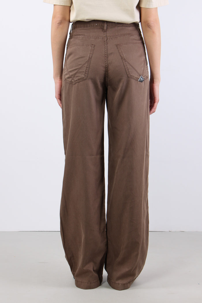 Denim Flare Tencell Brown-3