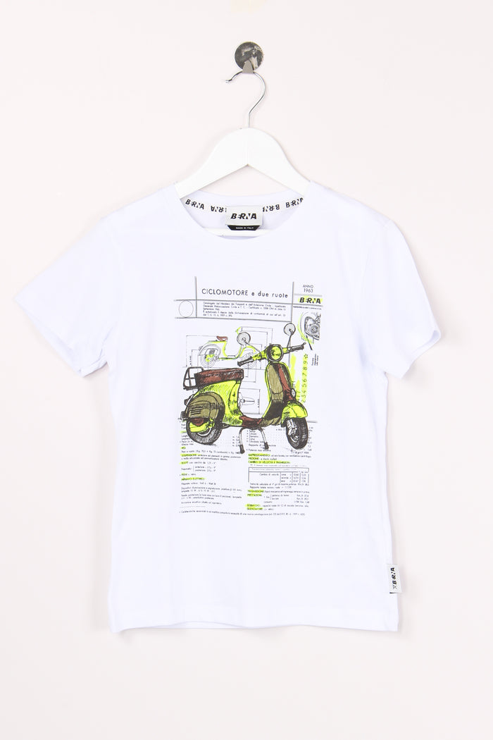 T-shirt Stampa Lambretta Bianco