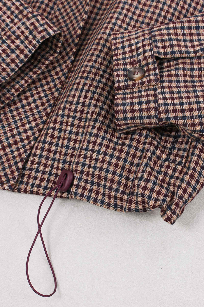 Bomber Pied De Poule Bordeaux/blu-10