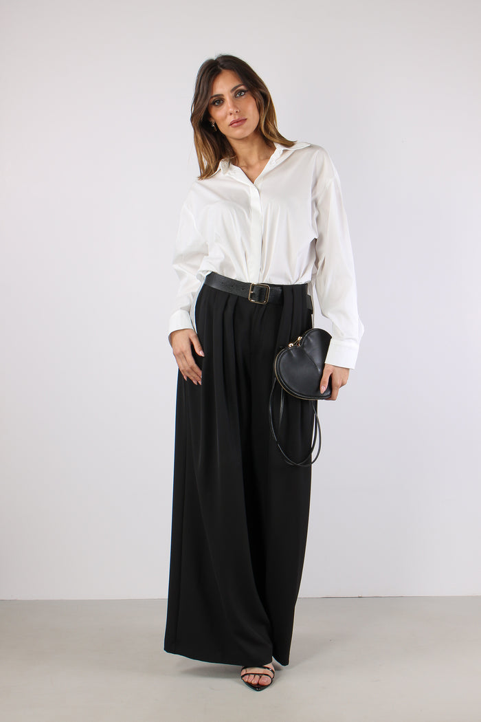 Pantalone Multi Pences Cintura Nero-5
