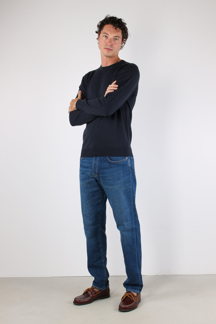 Mgalia Girocollo M/l 100% Cotone Midnight-5