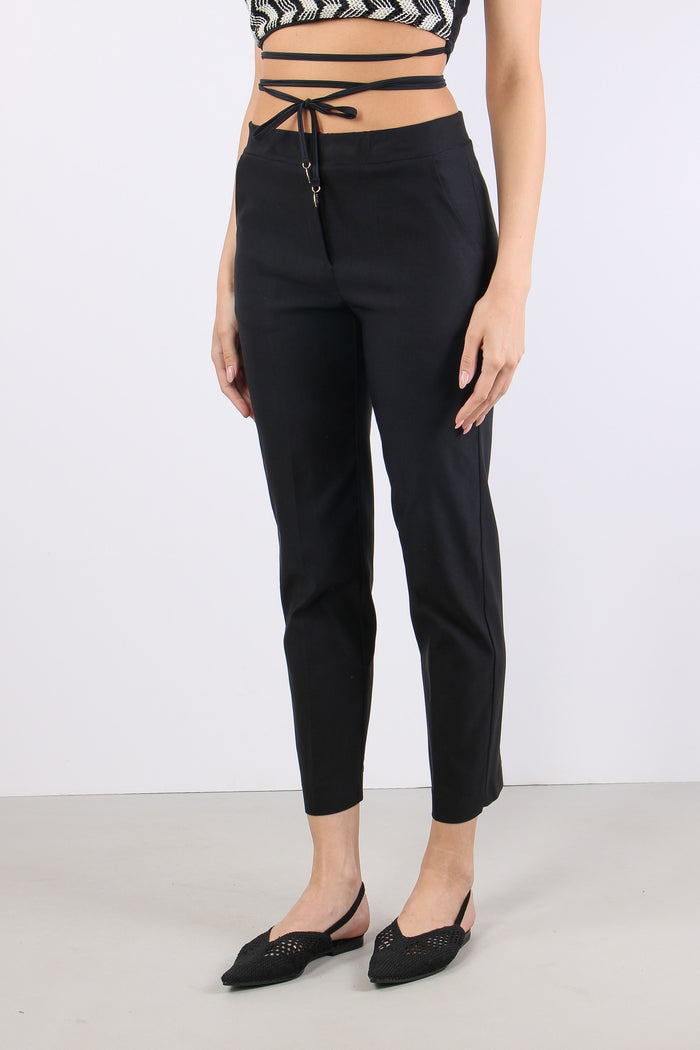 Pantalone Bengalina Spacchetti Nero-3