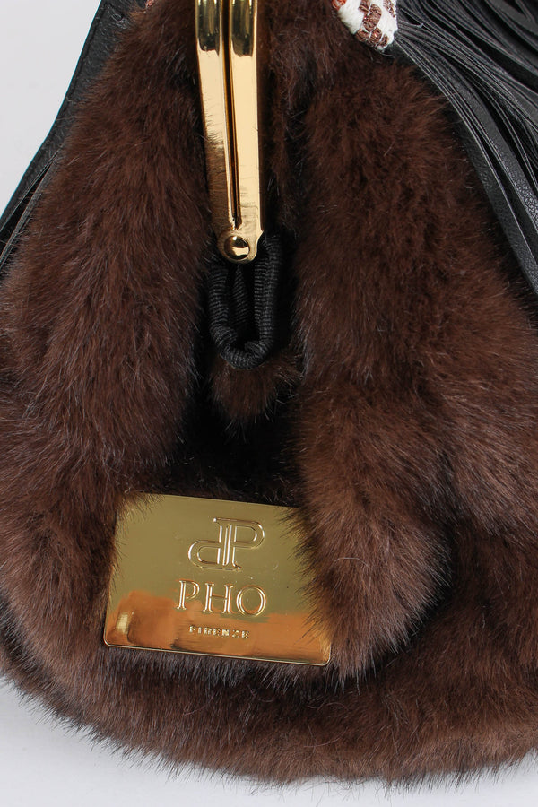 Pochette Visone Frange Glam/rust-2