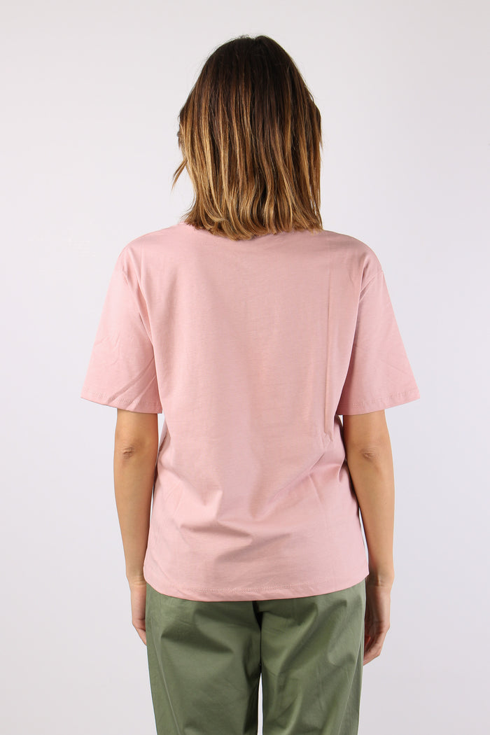 T-shirt Stampa Rock Rosa-4