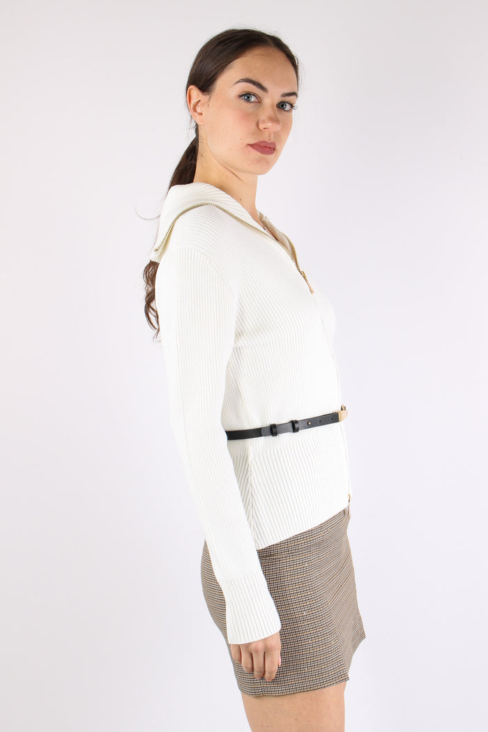 Milioner Cardigan Costa Zip Milk-6