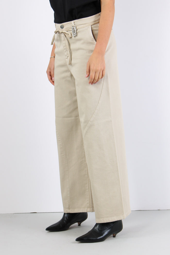 Pantalone Gamba Larga Laccetti Vanilla-3