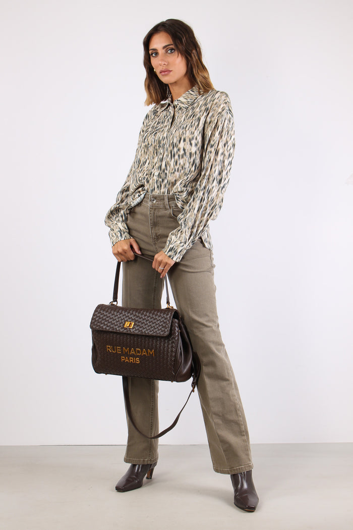 Camicia Viscosa Animalier Spotted Chine-3