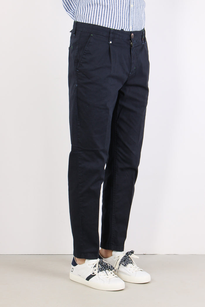 Chino Pences Gabardina Blu-5