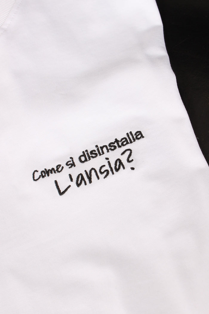 T-shirt Ricamo Come Si Disinst Bianco-7