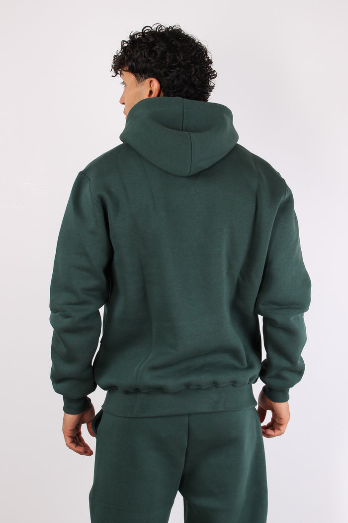 Felpa Cappuccio Logo Verde Bosco-6