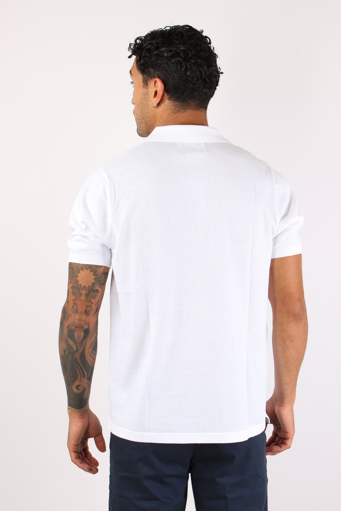 Polo Cotone Crepe Bianco-4