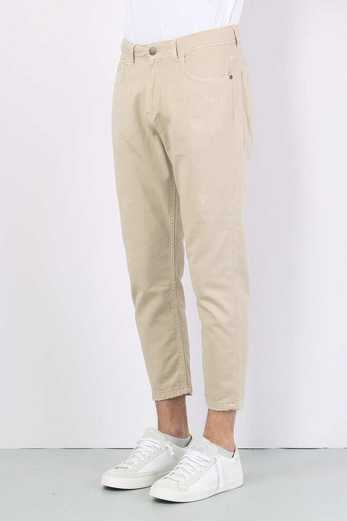 Pantalone Cropped Sabbia-8