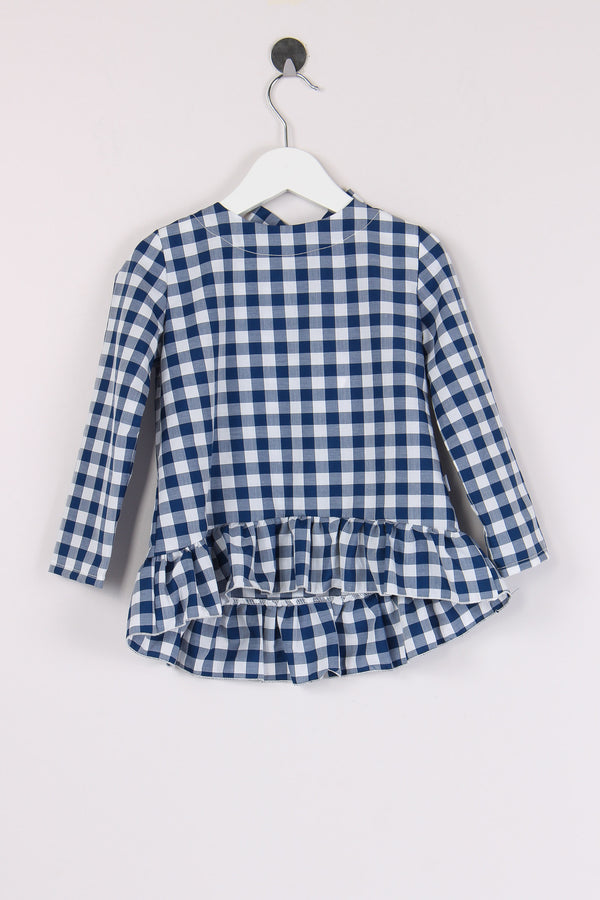 Camicia Over Vichy Blu