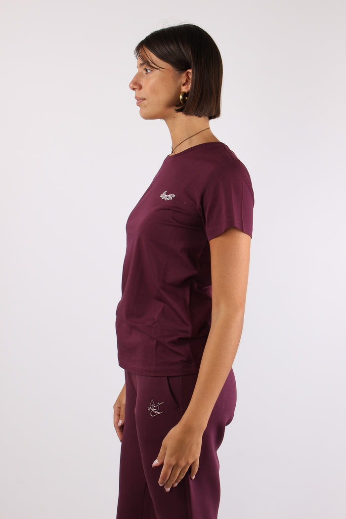 T-shirt Logo Laterale Red/amburgine-4