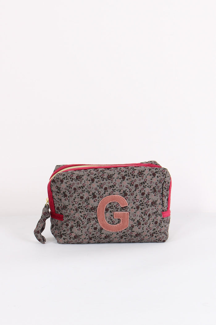 Pochette Patch Lettera G Grigio/ciliegia